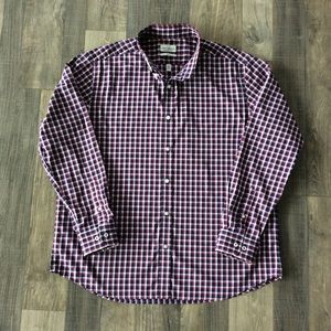 Lucky Brand Button Up Plaid Shirt
Slim fit
Stretch
Men’s XL Red/White/Blue Plaid